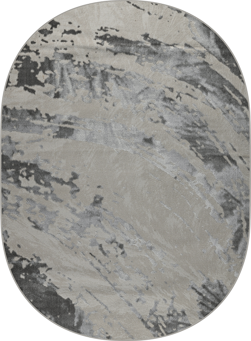 Ковер 40059B oval GREY / L.GREY