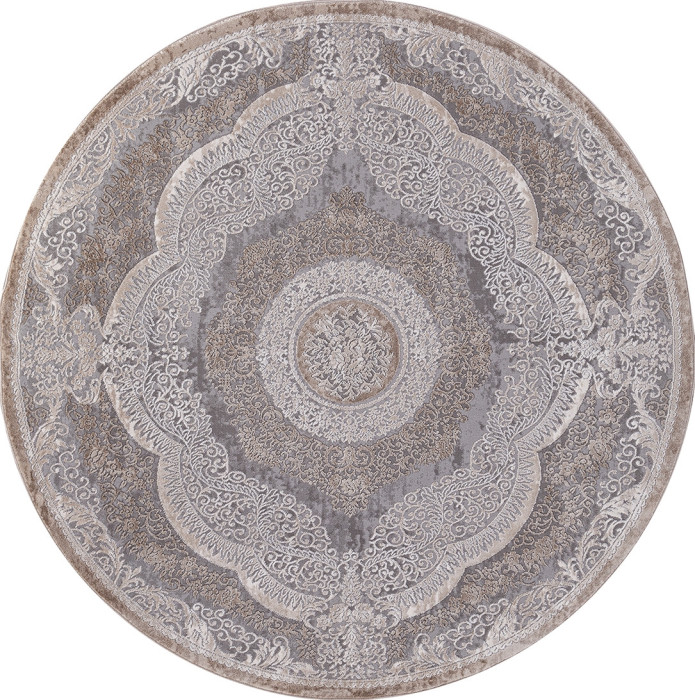 Ковер 03880C - GREY / BROWN - Круг - коллекция ARMINA
