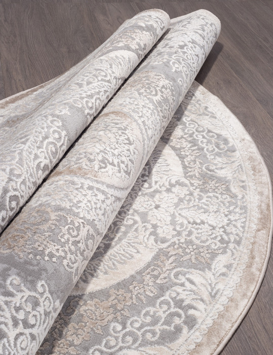 Ковер 03880C - GREY / BROWN - Круг - коллекция ARMINA