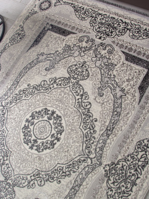 Ковер 3098G - GREY / GREY - Прямоугольник - коллекция LORA