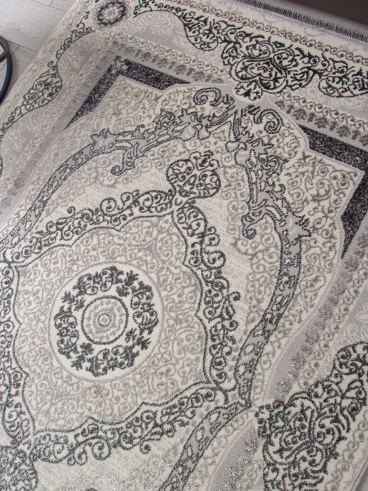 Ковер 3098G - GREY / GREY - Прямоугольник - коллекция LORA