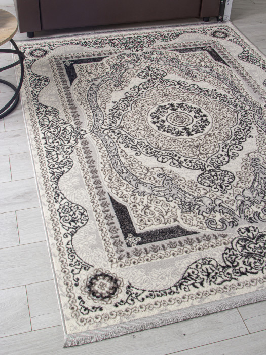 Ковер 3098G - GREY / GREY - Прямоугольник - коллекция LORA