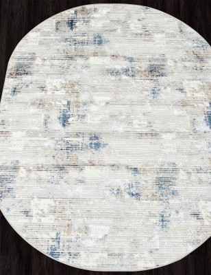Ковер DA492 - 635 CREAM / NAVY - Овал - коллекция ANTEP
