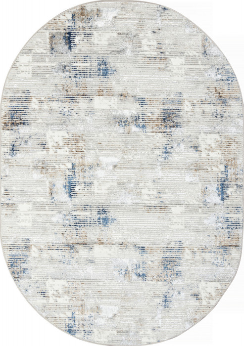 Ковер DA492 - 635 CREAM / NAVY - Овал - коллекция ANTEP