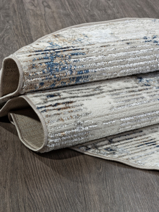 Ковер DA492 - 635 CREAM / NAVY - Овал - коллекция ANTEP