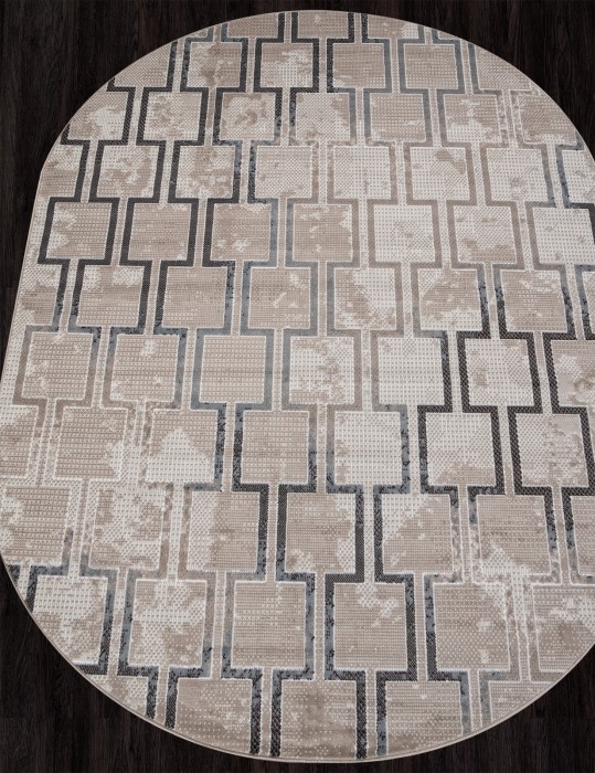 Ковер F353 - BEIGE-BLUE - Овал - коллекция SIERRA