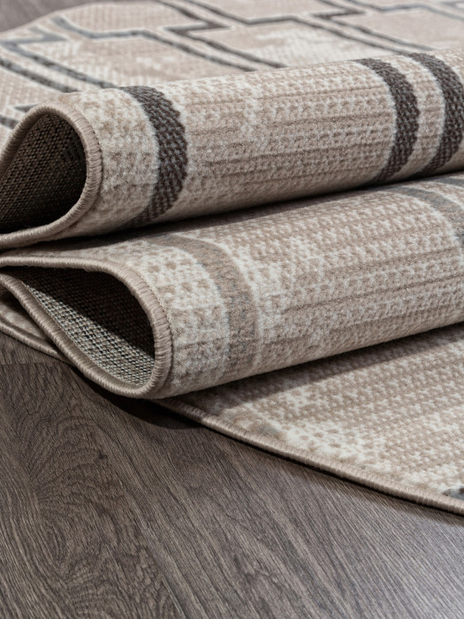 Ковер F353 - BEIGE-BLUE - Овал - коллекция SIERRA