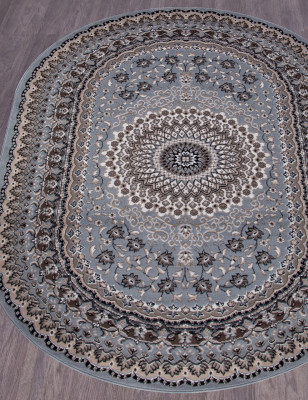 Ковер D504 - BLUE-BROWN 2 - Овал - коллекция SIERRA