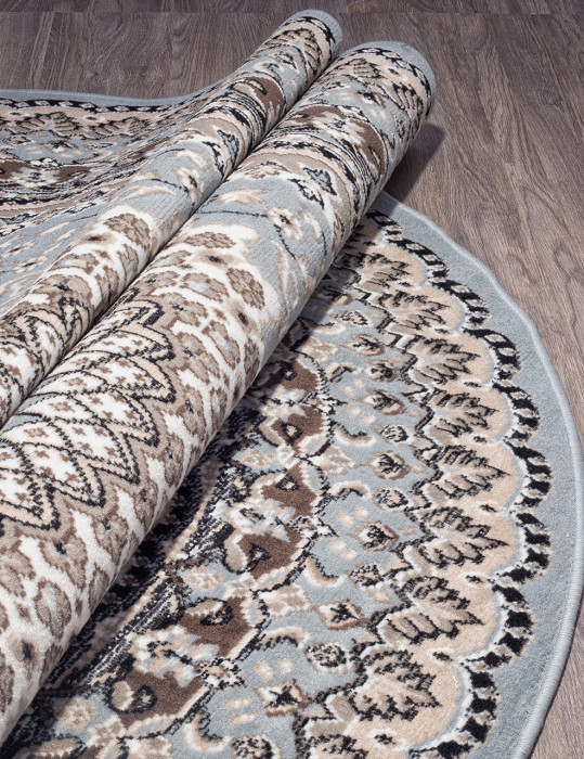 Ковер D504 - BLUE-BROWN 2 - Овал - коллекция SIERRA