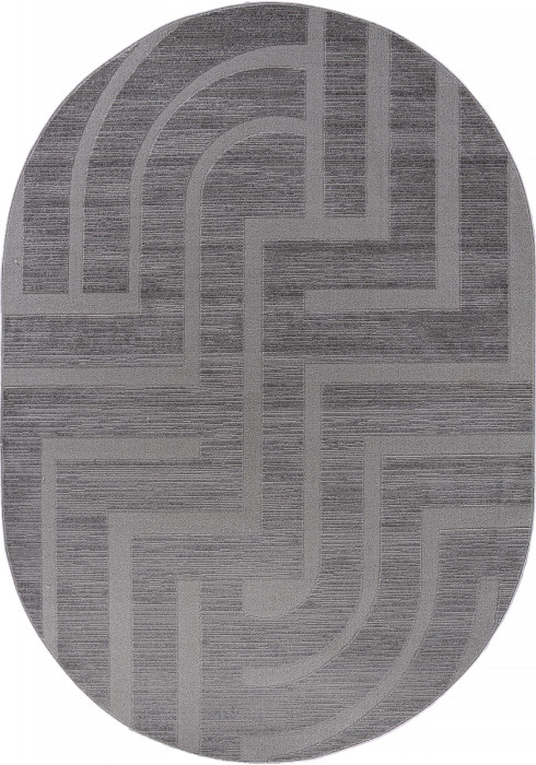 Ковер F439 - LIGHT GRAY - Овал - коллекция DIOS