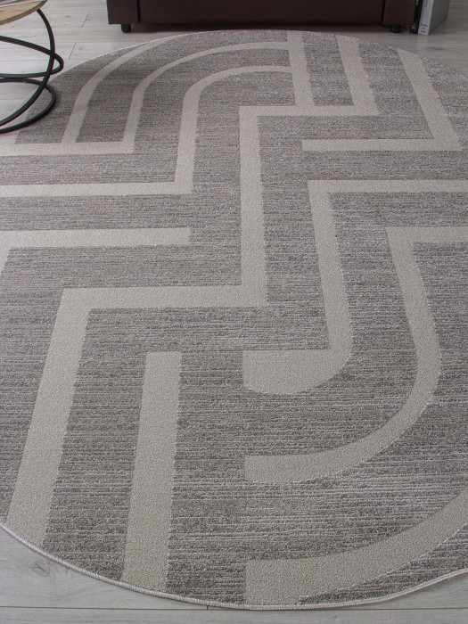 Ковер F439 - LIGHT GRAY - Овал - коллекция DIOS