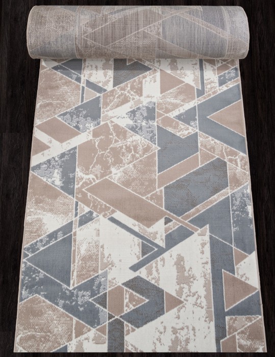 Ковер F354 - BEIGE-BLUE - Дорожка - коллекция SIERRA