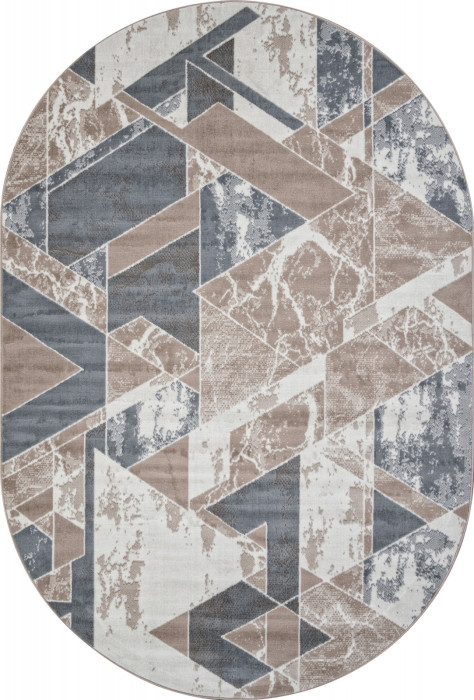 Ковер F354 - BEIGE-BLUE - Овал - коллекция SIERRA