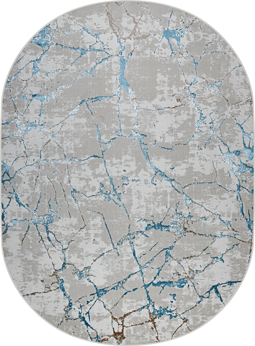 Ковер 37886A oval BLUE FLS / BEIGE FLS