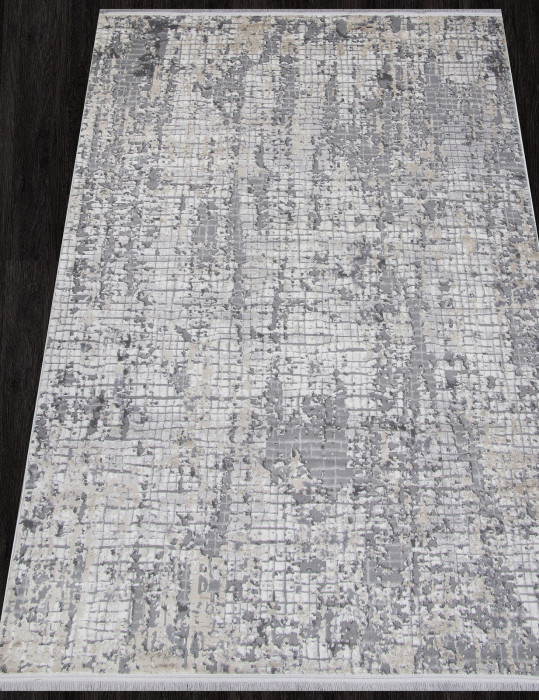 Ковер 23539A - GREY / CREAM - Прямоугольник - коллекция ALANYA