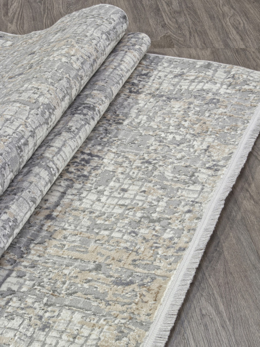 Ковер 23539A - GREY / CREAM - Прямоугольник - коллекция ALANYA