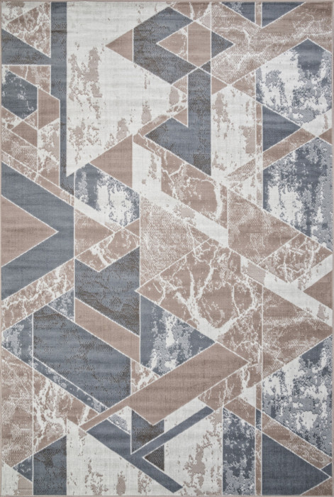 Ковер F354 - BEIGE-BLUE - Прямоугольник - коллекция SIERRA