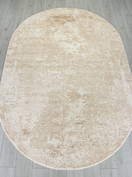 Ковер M028A - LIGHT BEIGE / BEIGE - Овал - коллекция SIESTA