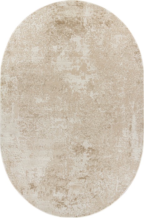 Ковер M028A - LIGHT BEIGE / BEIGE - Овал - коллекция SIESTA