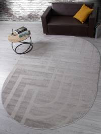 Ковер DIOS ( ДИОС) F439 - LIGHT GRAY ( Овал )