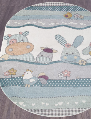 Ковер 2484 - LIGHT CREAM - Овал - коллекция SOFIT