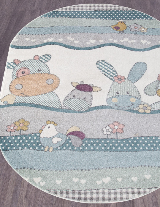 Ковер 2484 - LIGHT CREAM - Овал - коллекция SOFIT