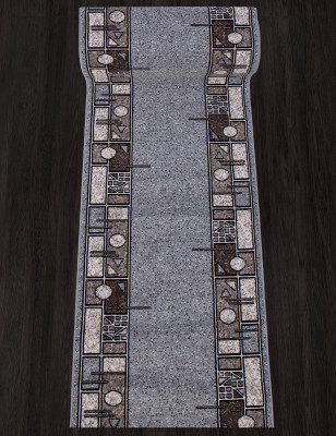 Ковер ALBINA 3 - BLUE-BROWN 2 - Дорожка - коллекция SIERRA