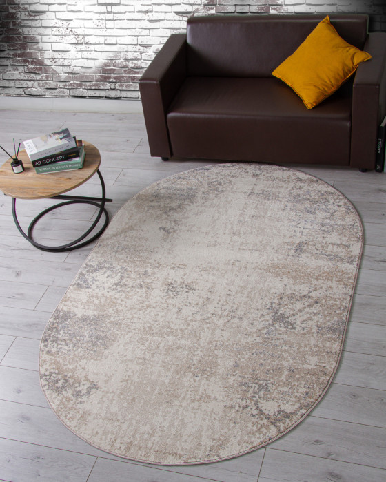 Ковер F161 - BEIGE - Овал - коллекция TORNADO