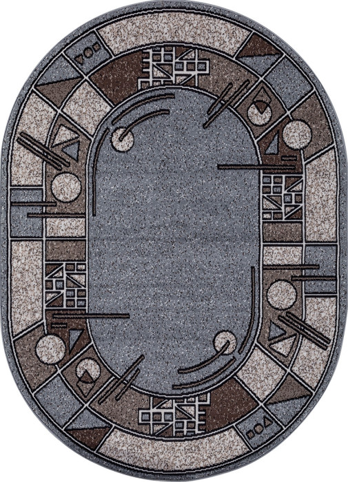 Ковер ALBINA 3 - BLUE-BROWN 2 - Овал - коллекция SIERRA