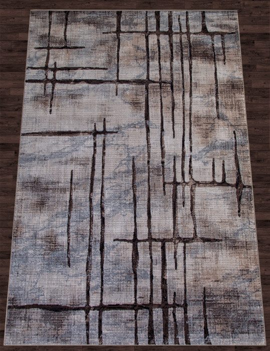 Ковер D717 - BEIGE-BLUE - Прямоугольник - коллекция SIERRA