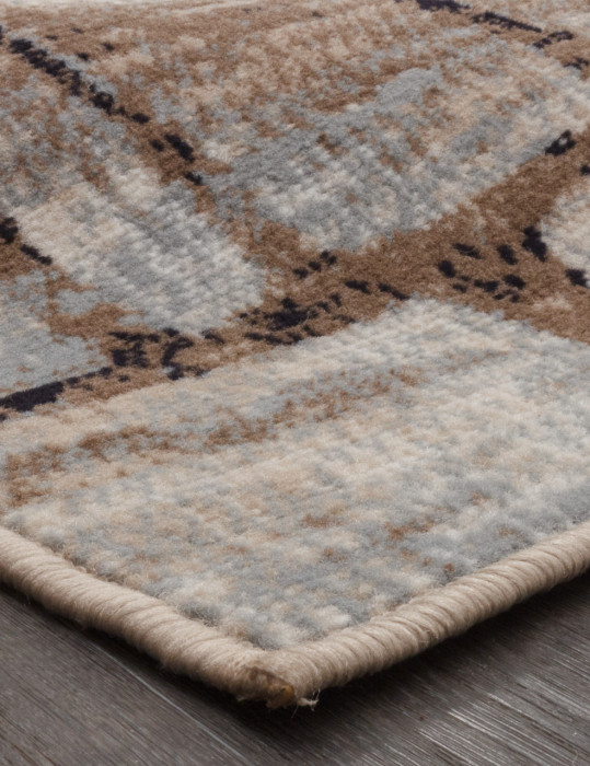 Ковер D717 - BEIGE-BLUE - Прямоугольник - коллекция SIERRA