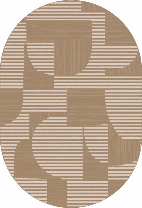 Ковер F440 - LIGHT BEIGE - Овал - коллекция DIOS