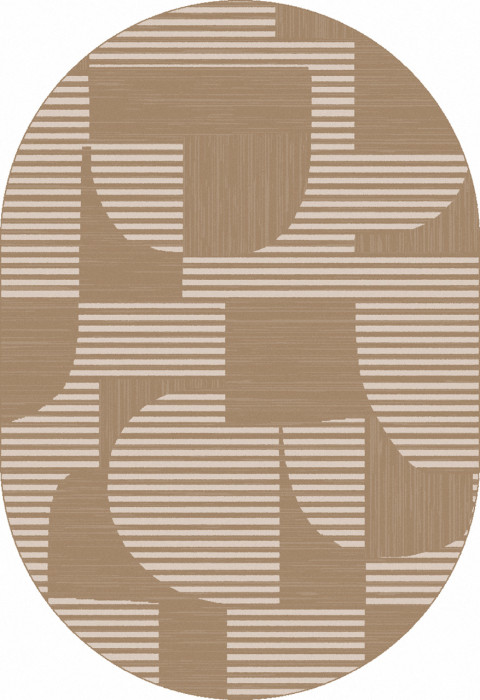 Ковер F440 - LIGHT BEIGE - Овал - коллекция DIOS