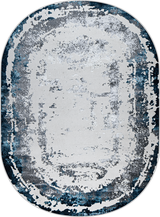 Ковер 36897J oval BLUE FLS / L.GREY
