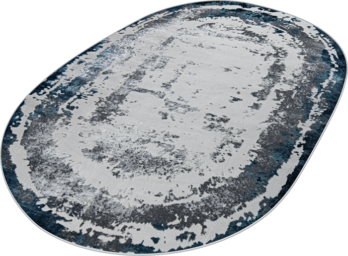Ковер 36897J oval BLUE FLS / L.GREY