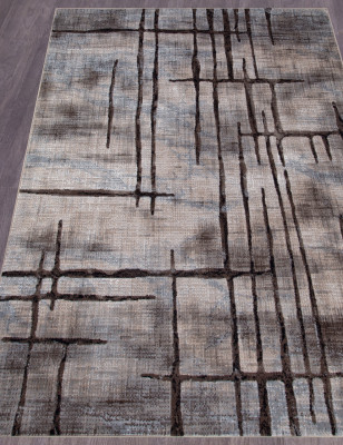 Ковер D717 - BEIGE-BLUE 2 - Прямоугольник - коллекция SIERRA