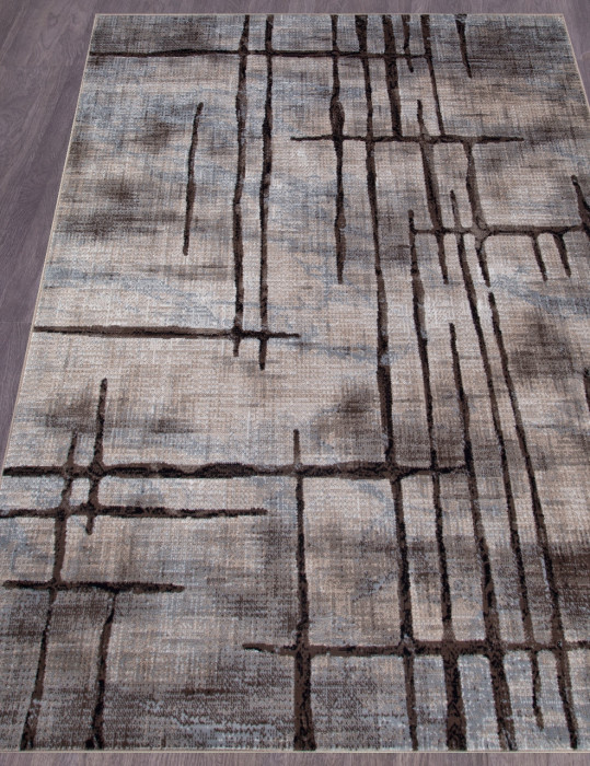 Ковер D717 - BEIGE-BLUE 2 - Прямоугольник - коллекция SIERRA