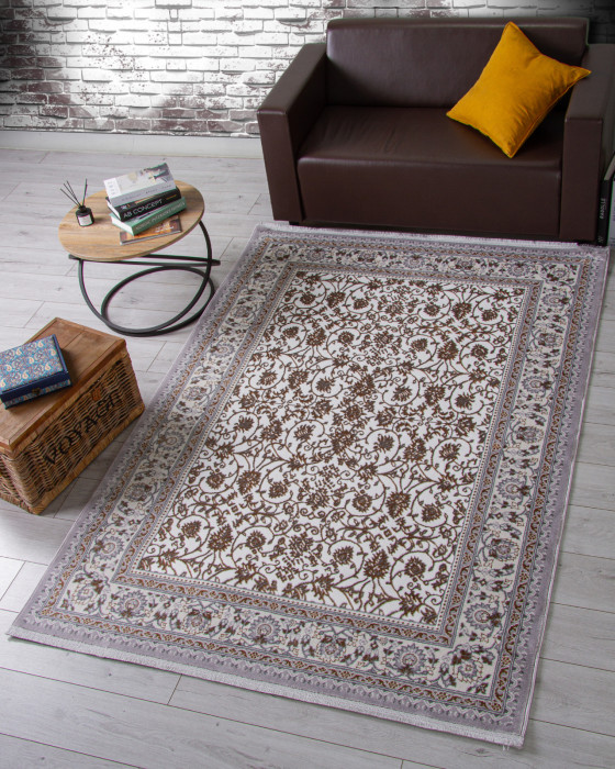 Ковер F608 - GRAY-GREEN - Прямоугольник - коллекция HALIF