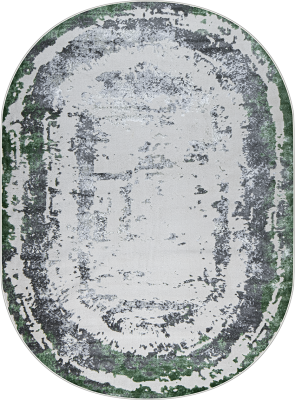 Ковер 36897J oval GREEN FLS / L.GREY