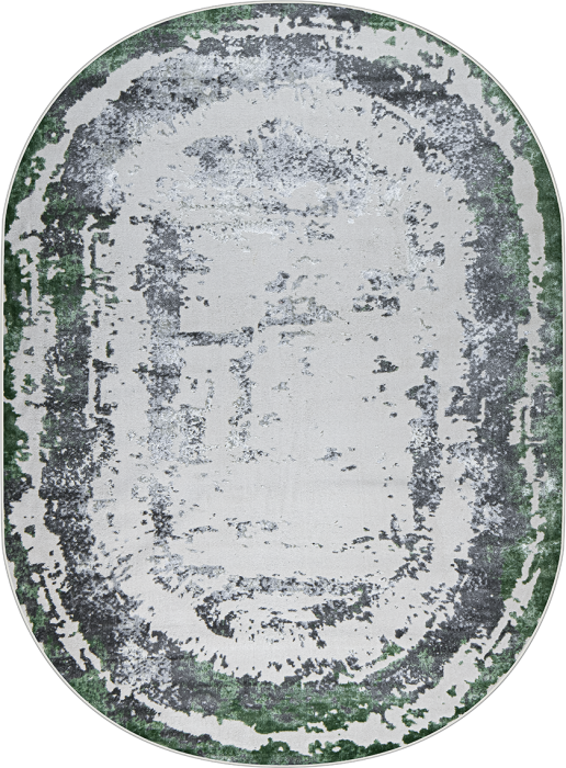 Ковер 36897J oval GREEN FLS / L.GREY