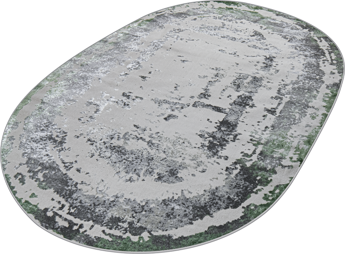 Ковер 36897J oval GREEN FLS / L.GREY