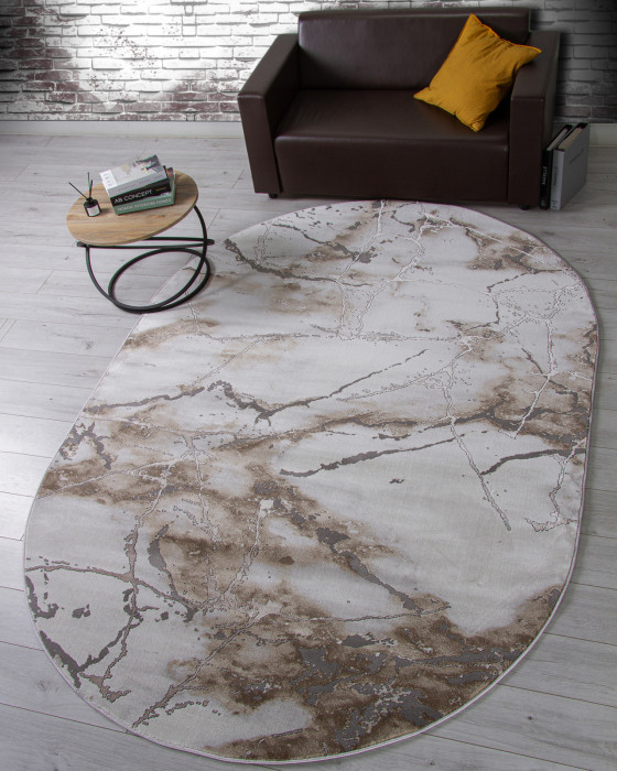 Ковер 3270 - GRAY-BEIGE - Овал - коллекция GRAFF