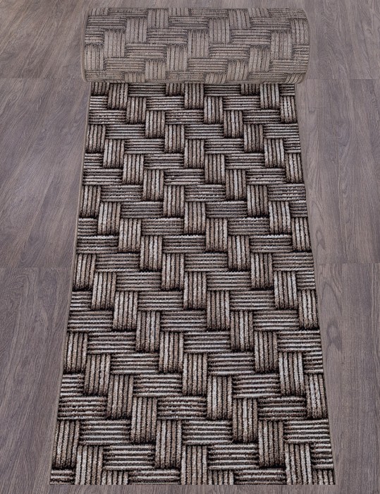 Ковер D722 - BEIGE-BROWN 2 - Дорожка - коллекция SIERRA