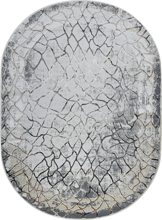 Ковер 37888A oval BROWN FLS / BEIGE FL