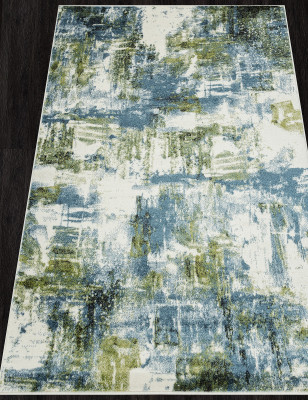 Ковер L016 - CREAM-BLUE - Прямоугольник - коллекция BRIGHT