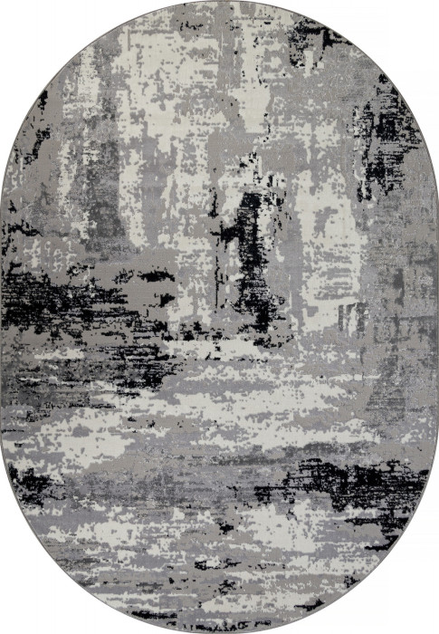 Ковер F279 - DARK GRAY - Овал - коллекция PALERMO