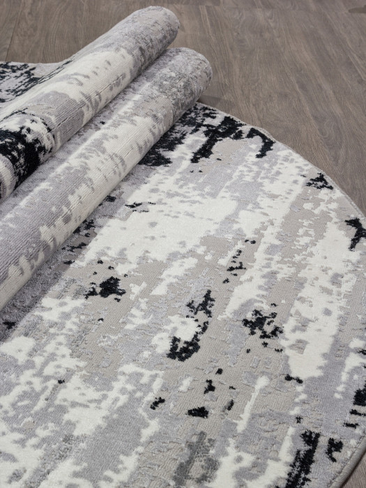 Ковер F279 - DARK GRAY - Овал - коллекция PALERMO