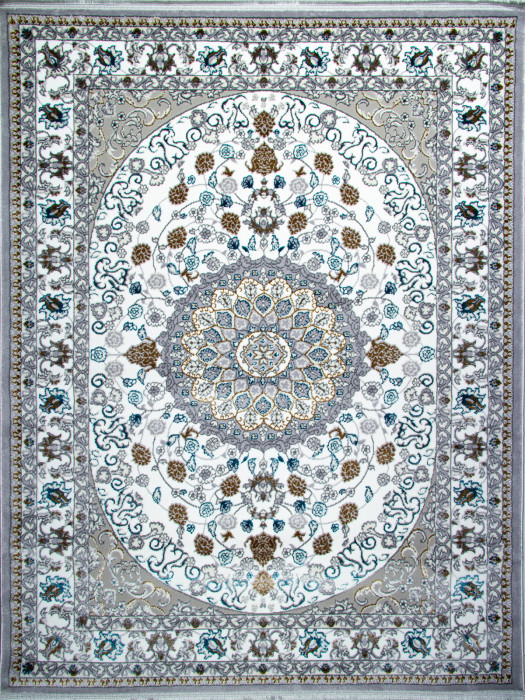 Ковер F611 - GRAY-BLUE - Прямоугольник - коллекция HALIF