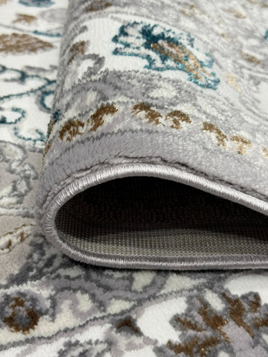 Ковер F611 - GRAY-BLUE - Прямоугольник - коллекция HALIF