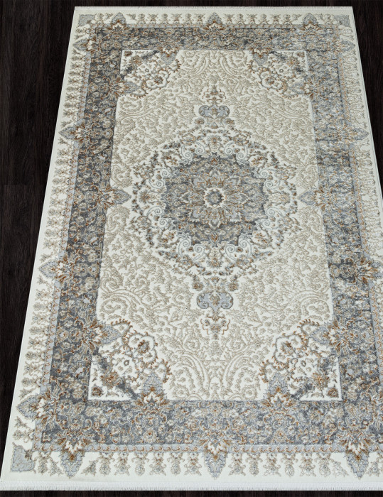 Ковер 06066A - GREY FDY / CREAM HB - Прямоугольник - коллекция SAHARA